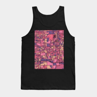 Chandler Map Pattern in Purple & Pink Tank Top